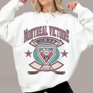 2023 Montreal Victoire Hockey Pwhl Montreal Victoire Sweatshirt Retro